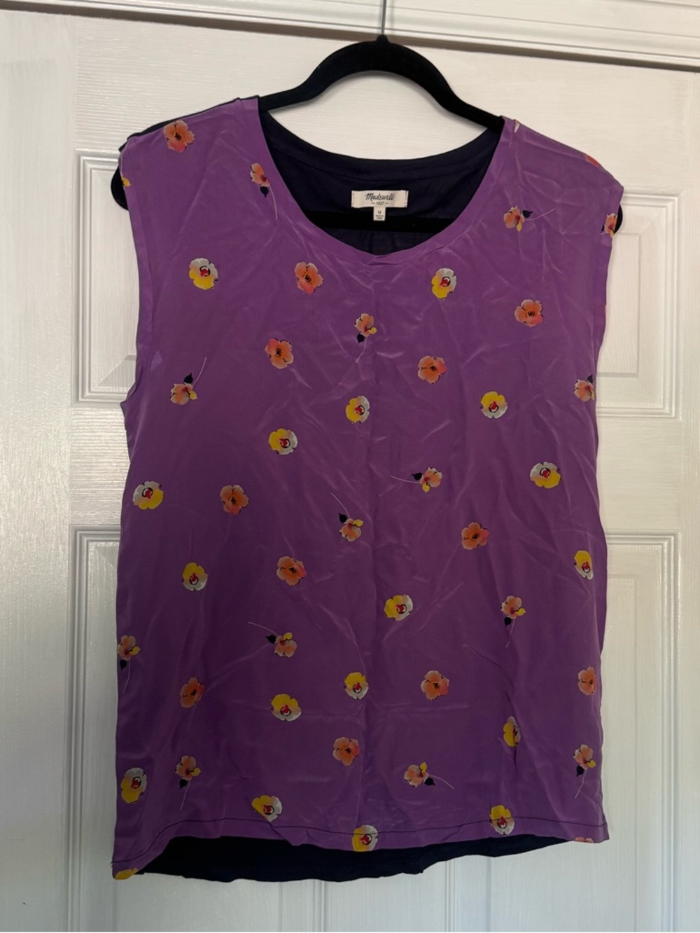 Madewell Purple Floral Sleeveless Camisole